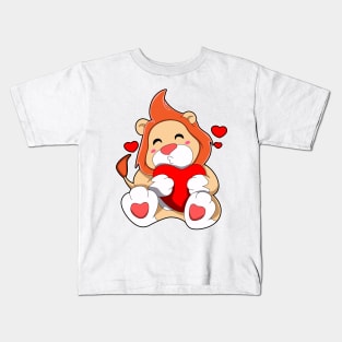 Lion with Hearts Kids T-Shirt